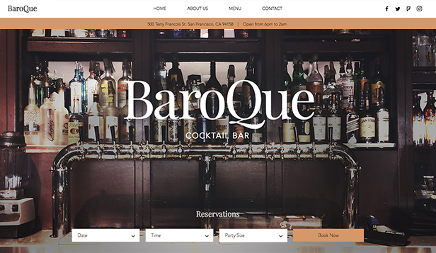 Bar & Club Website Templates | Restaurants & Food 