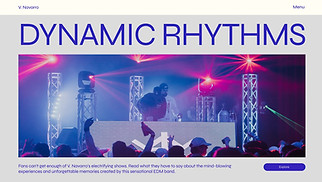 Music website templates - EDM Band (Neon)