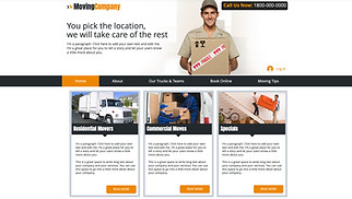 Services & Maintenance website templates - Moving Company