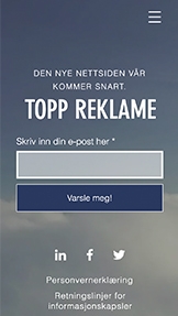 Bedrifter website templates – Kommer snart-side