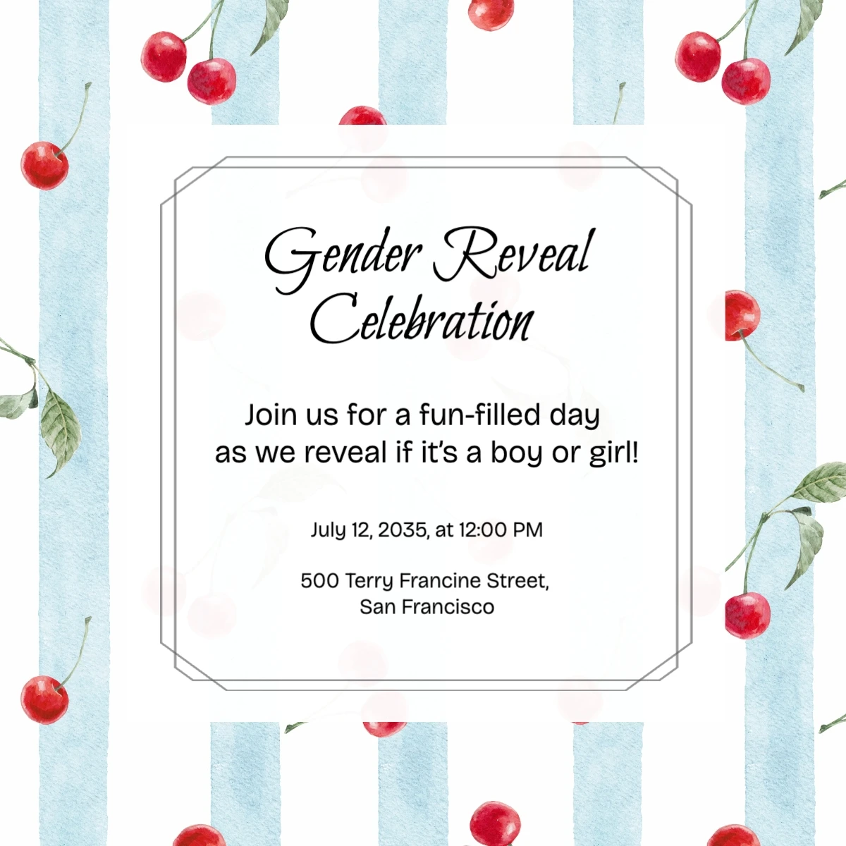 Classic Simple Romantic  Gender Reveal Invitation
