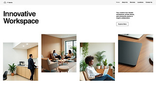 Events website templates - Coworking Space (Minimalist)