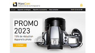 Templates de sites web eCommerce - Magasin d'appareils photo