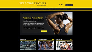 Deportes y fitness plantillas web – Entrenador(a) físico(a)