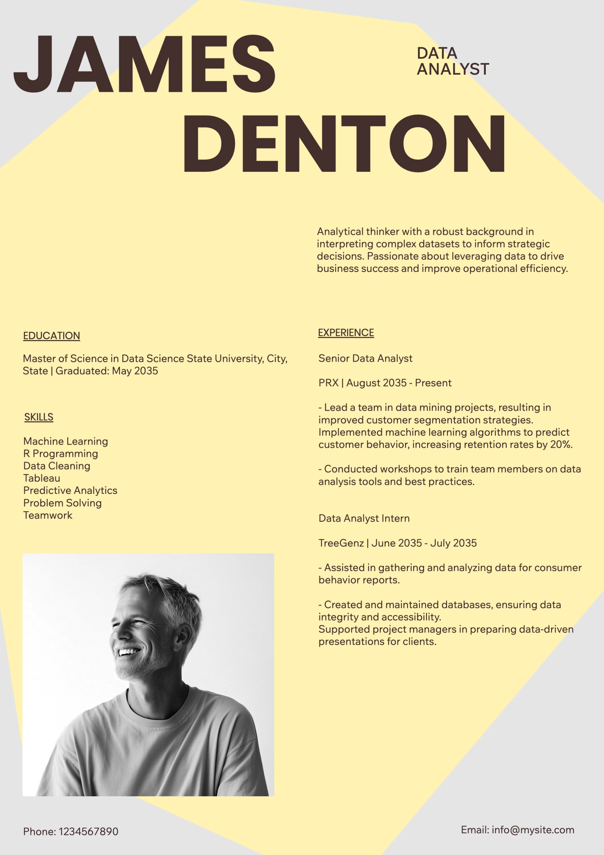 Modern Geometric Simple Resume