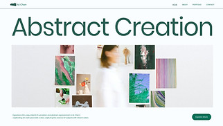 Portfolio & CV website templates - Painting Portfolio (Bold)