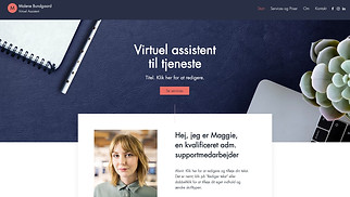 Hjemmesideskabeloner til Tjenester & services - Virtuel assistent 