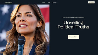 Blog website templates - Political Video Blog (Dark)