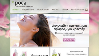 Шаблон для сайта в категории «Макияж и косметика» — Магазин косметики