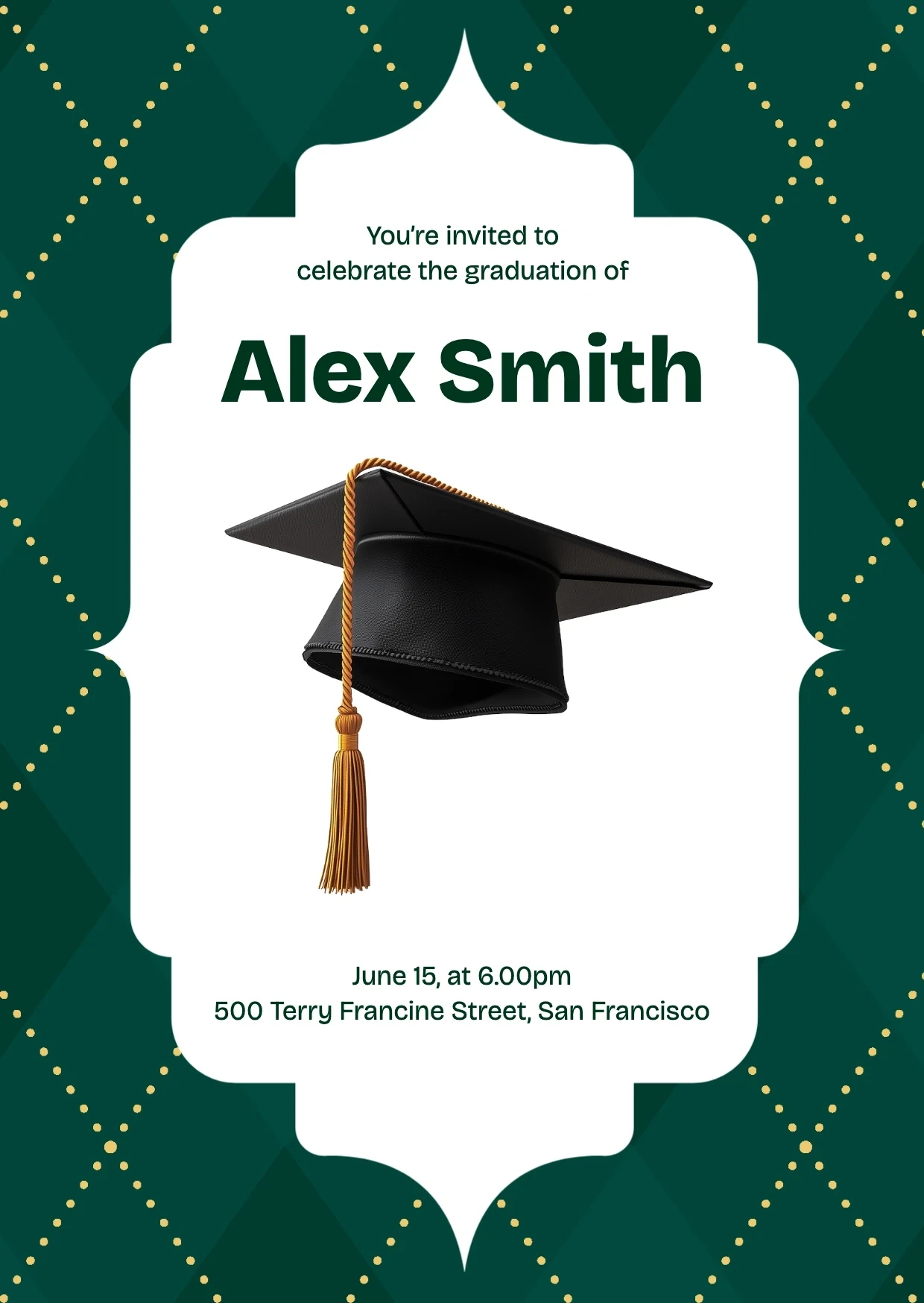 Modern Clean Graduation Invitation