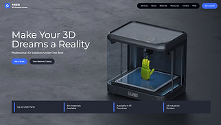 Hjemmesideskabeloner til Teknologi & apps - 3D-printerfirma