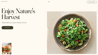 Restaurant website templates - Vegetarian Restaurant (Soft)