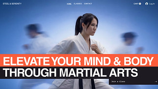 すべて サイトテンプレート - Martial Arts Classes (Bold)