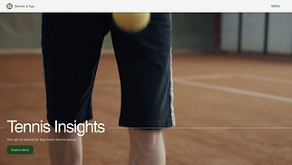 Sports & Wellness website templates - Tennis Blog (Outline)