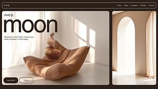 Portfolio & CV website templates - Boutique Hotel Design Studio (Elegant)