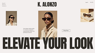 Jewelry & Accessories website templates - Online Sunglasses Shop (Bold)