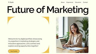 Portfolio & CV website templates - Business Student Resume (Bright)