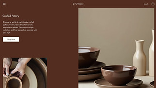 Art & Illustration website templates - Online Pottery Store (Chic)
