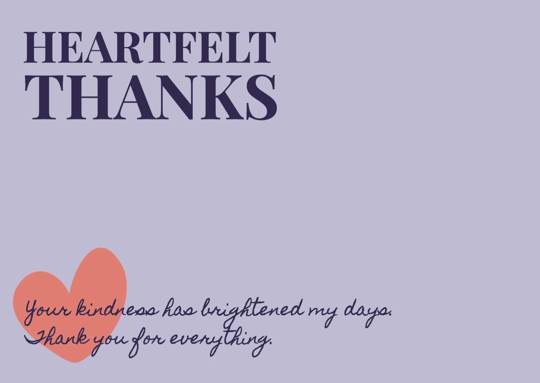 Handmade Clean Thank You Greeting Card