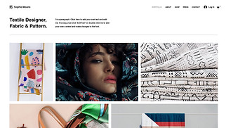 Mẫu trang web Thiết kế thời trang - Nhà thiết kế vải dệt