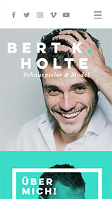 Portfolio & Lebenslauf website templates – Showreel für Schauspieler