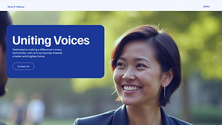 Politics website templates - Female Politician (Blue)