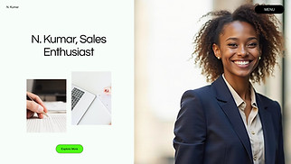 Personal website templates - Business Student Resume (Bright)