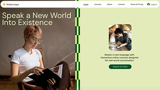 Hjemmesideskabeloner til Alt t - Online Language School (Outline)