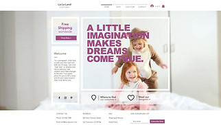 เทมเพลตเว็บไซต์ เด็กและทารก - ร้านขายเสื้อผ้าสำหรับเด็ก