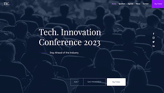 เทมเพลตเว็บไซต์ หน้าแลนดิ้ง - การประชุมด้านเทคโนโลยี