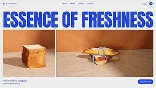 Restaurants & Food website templates - Online Bakery (Sleek)