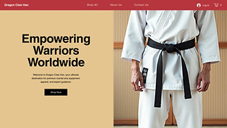eCommerce website templates - Martial Arts Supply Store (Bold)