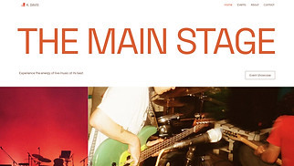 Venues website templates - Live Music Venue (Eclectic)