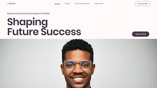 Portfolio & CV website templates - Business CV (Bold)
