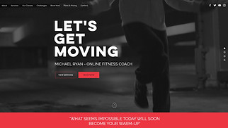 Portfolio & CV website templates - Fitness Trainer