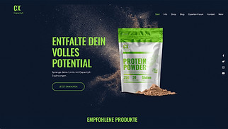 Essen & Trinken Website-Vorlagen - Shop für Fitnessprodukte