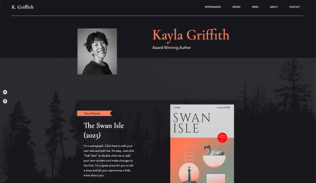 Literary Arts Website Templates | Creative Arts | Wix.com