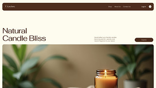 Home & Decor website templates - Ecom Natural Candle Boutique (Earthy)