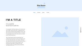 Accessible website templates - Strip Header Layout