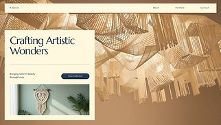 Portfolios website templates - Macrame Artist (Textured)
