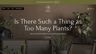 eCommerce website templates - Plant Store (Green)