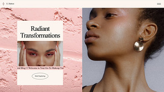 Blog website templates - Makeup Tutorial Blog (Bright)