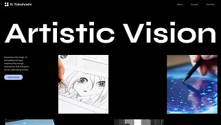 Portfolio & CV website templates - Manga Illustrator (Energetic)
