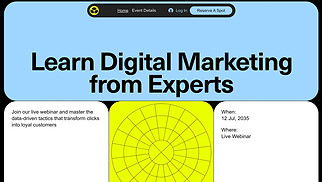 Hjemmesideskabeloner til Alt t - Marketing Webinar (Yellow)