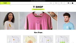 फ़ैशन website templates - टी-शर्ट स्टोर