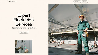 Services & Maintenance website templates - Electrician (Simple)