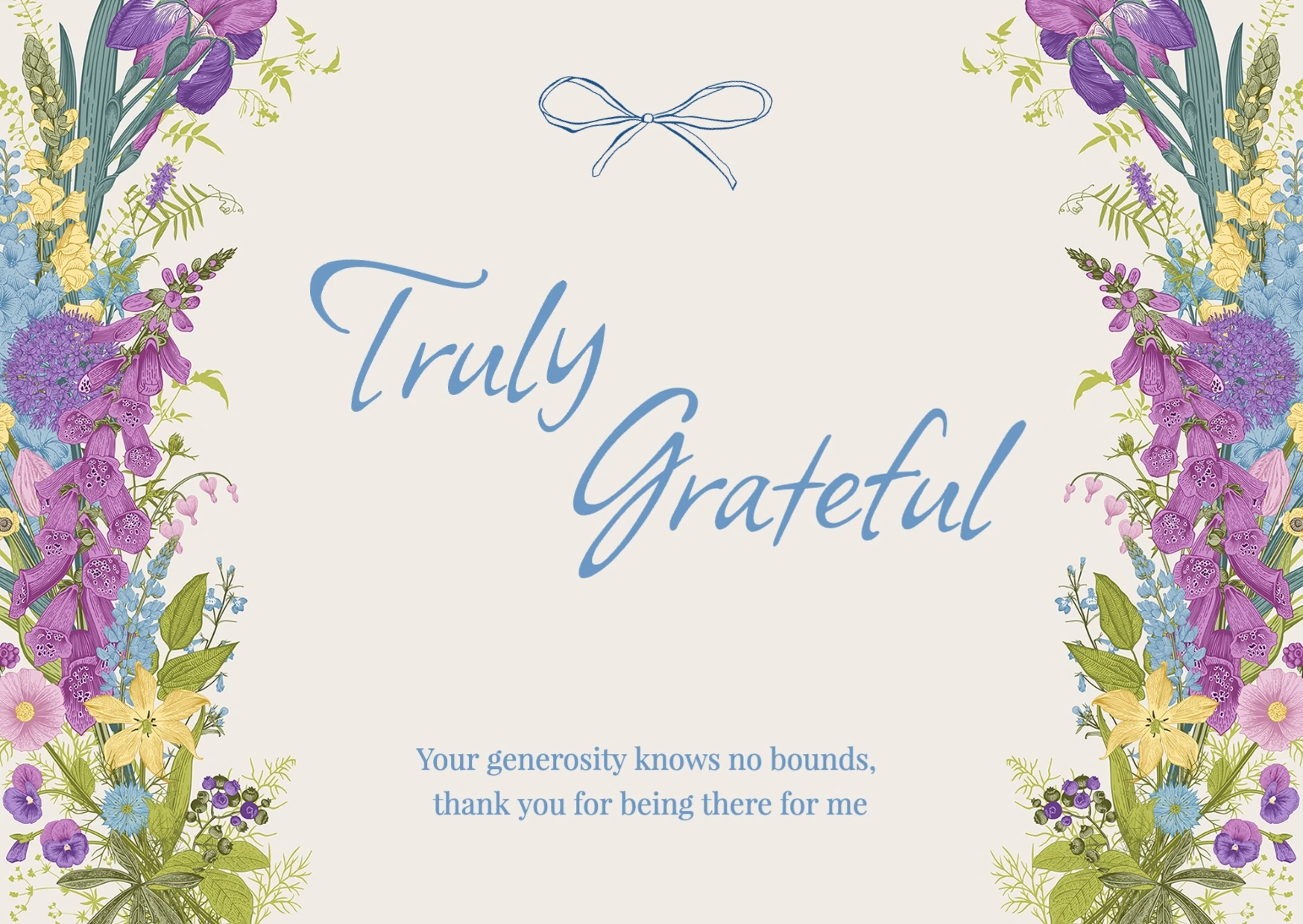 Classic Floral Thank You Greeting Card