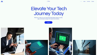Marketing & Advertising website templates - Technology Public Relations Agency (Sleek)