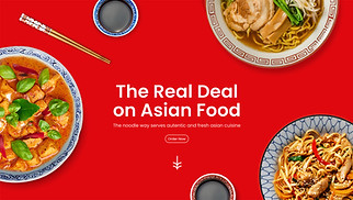 रेस्तरां website templates - एशियन रेस्टोरेंट