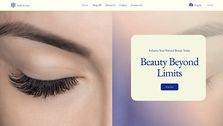 Beauty & Wellness website templates - Eyelash Extension Store (Glam)